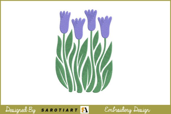 Flower Embroidery Design for Boho T-Shirts & Handmade Gifts