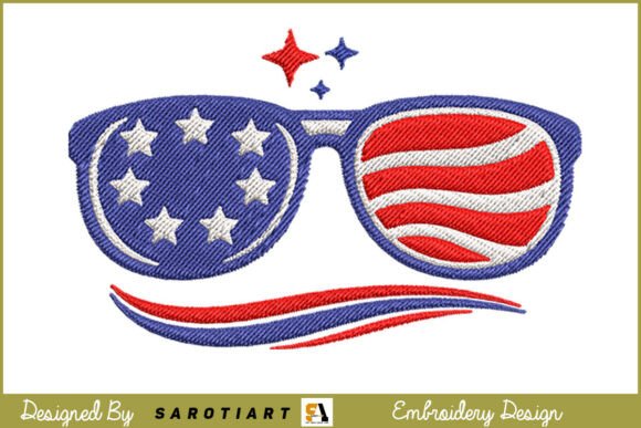 h1USA Flag with Sunglass Embroidery Design Review for Etsy Sellers/h1
