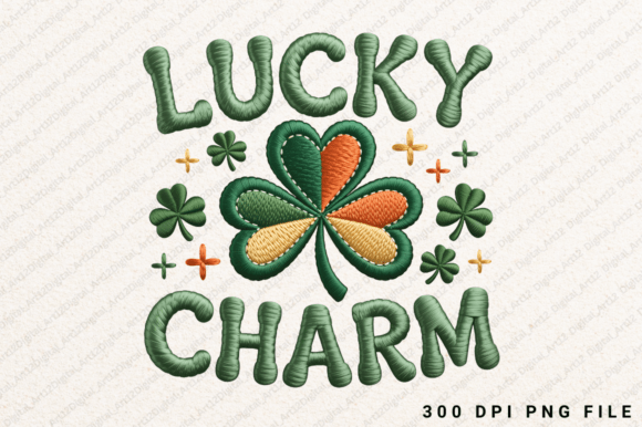 Lucky Charm Embroidery PNG, St Patrick s Review