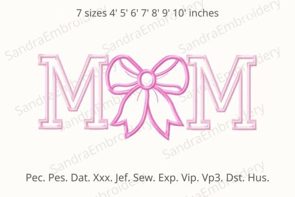 Mom Embroidery Design with Bow: A Boutique Review